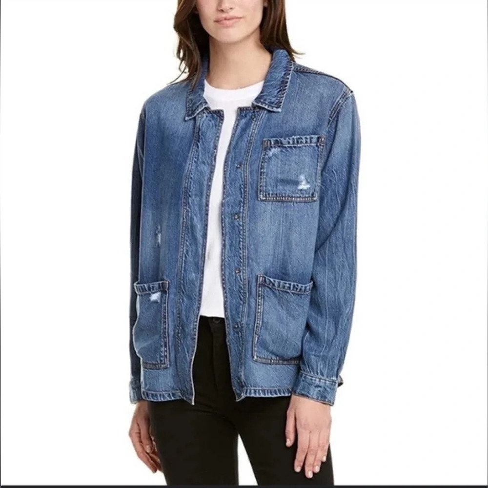 Kut from the kloth denim jacket size xs snap button